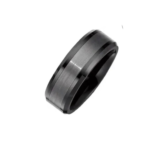 Ceramic Couture & Tungsten Inlay Band