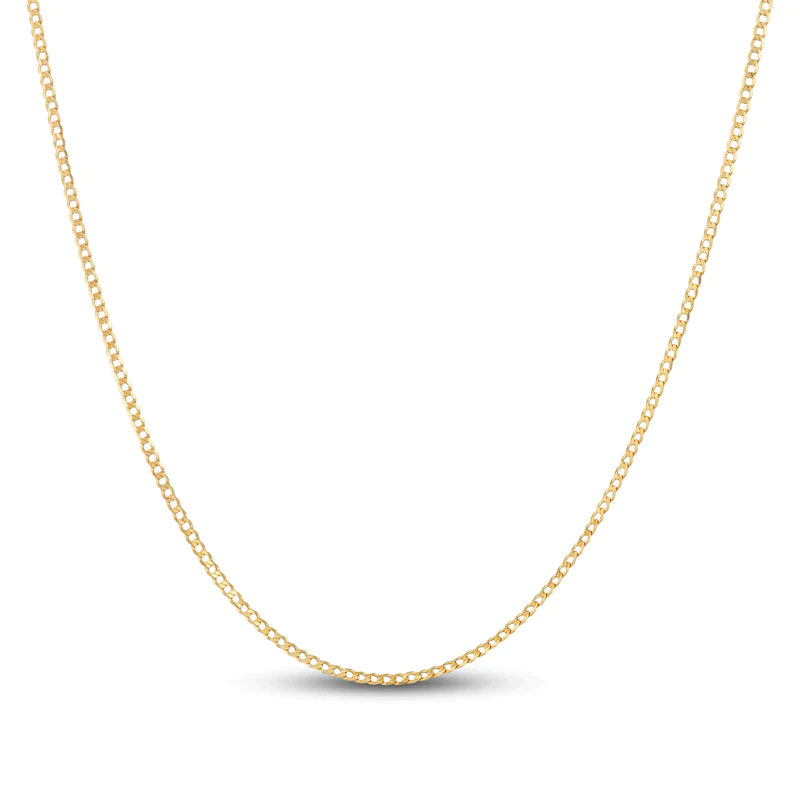 1mm Curb Chain in 18K Yellow Gold