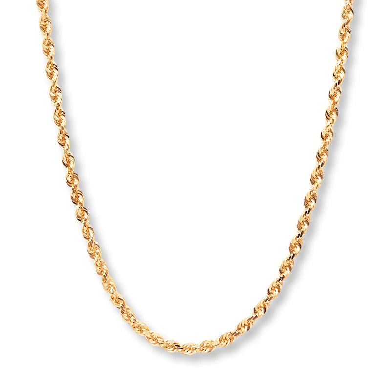 1.85mm 20” Hollow French Rope Chain in 14K Yellow Gold