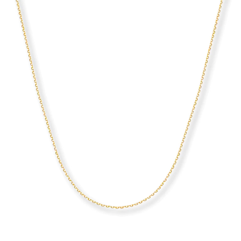 1mm 18” Cable Chain in 18K Yellow Gold