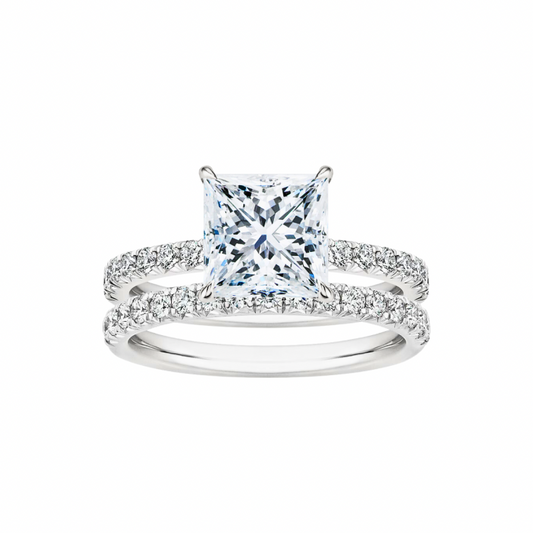 Accented Princess Solitaire Set