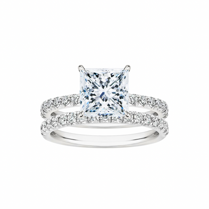 Accented Princess Solitaire Set