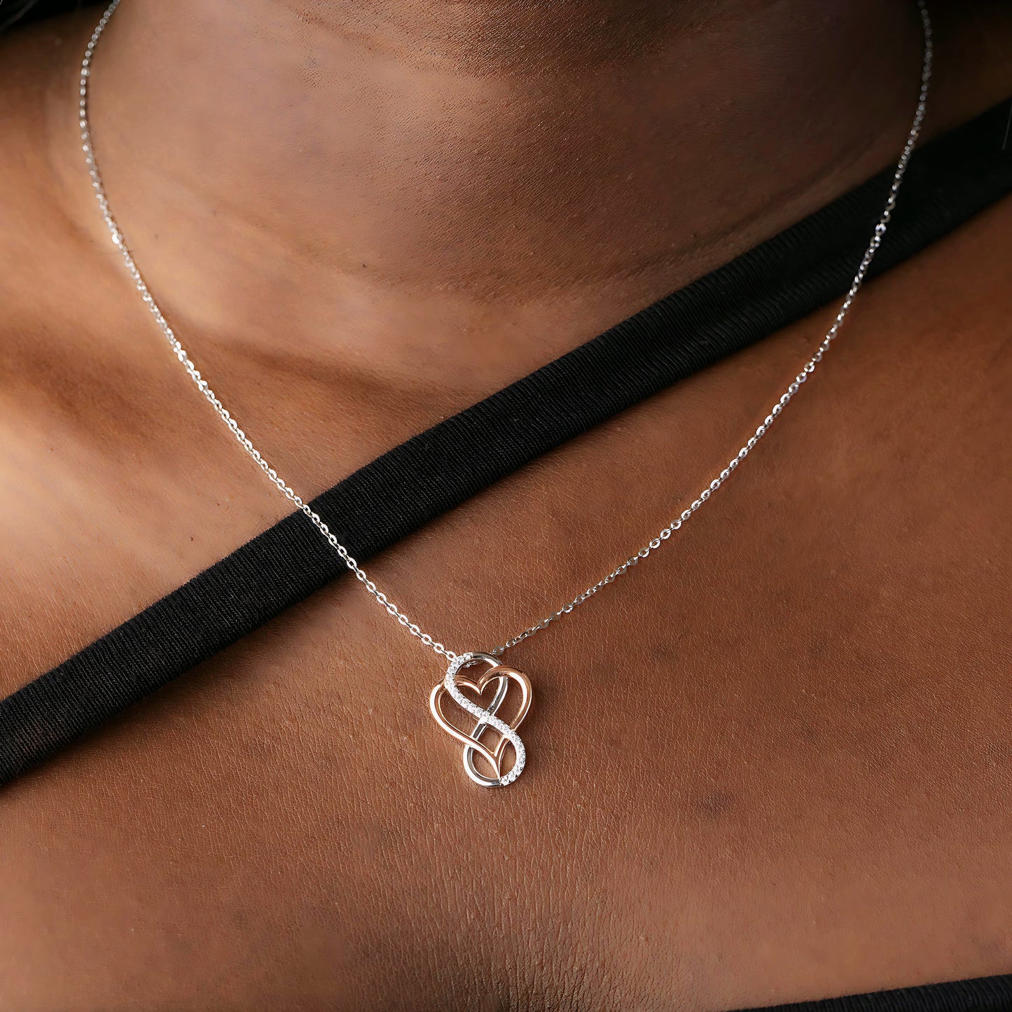 Infinity Heart Moissanite Necklace