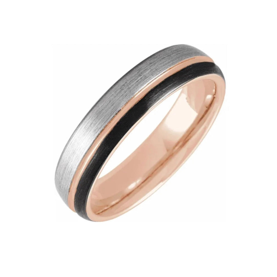 Grooved Tungsten Band