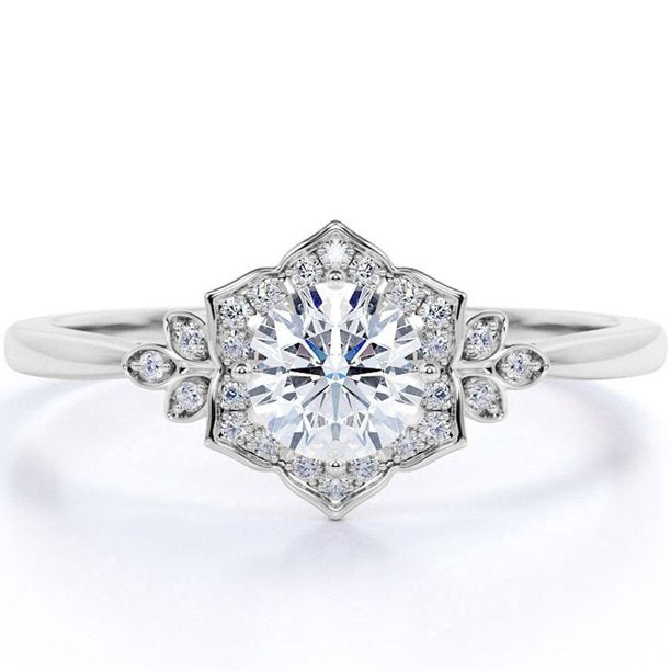 Flower Inspired Engagement Ring