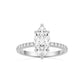 Marquise Cut Pave Solitaire