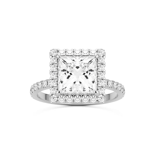 Cathedral Princess Halo Pave
