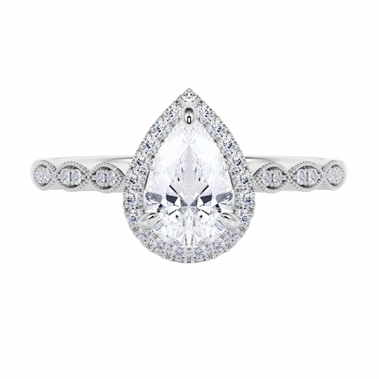 Marquise Band Pear Halo