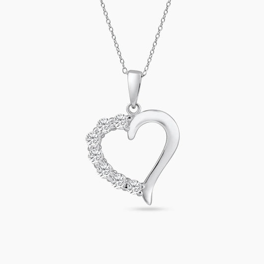 Open Heart Gemstone Necklace